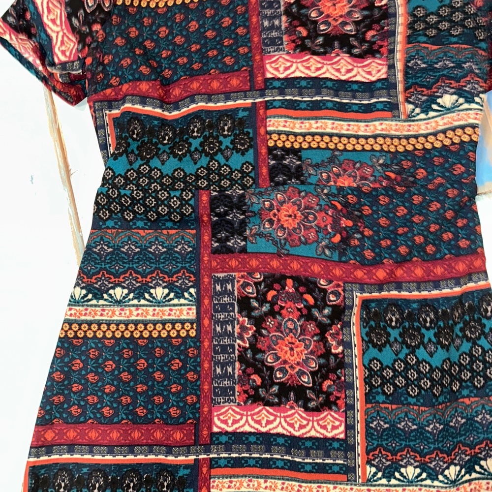 Abercrombie and Fitch Multi Color Print Long Sleeve Dress - Picture 3 of 4